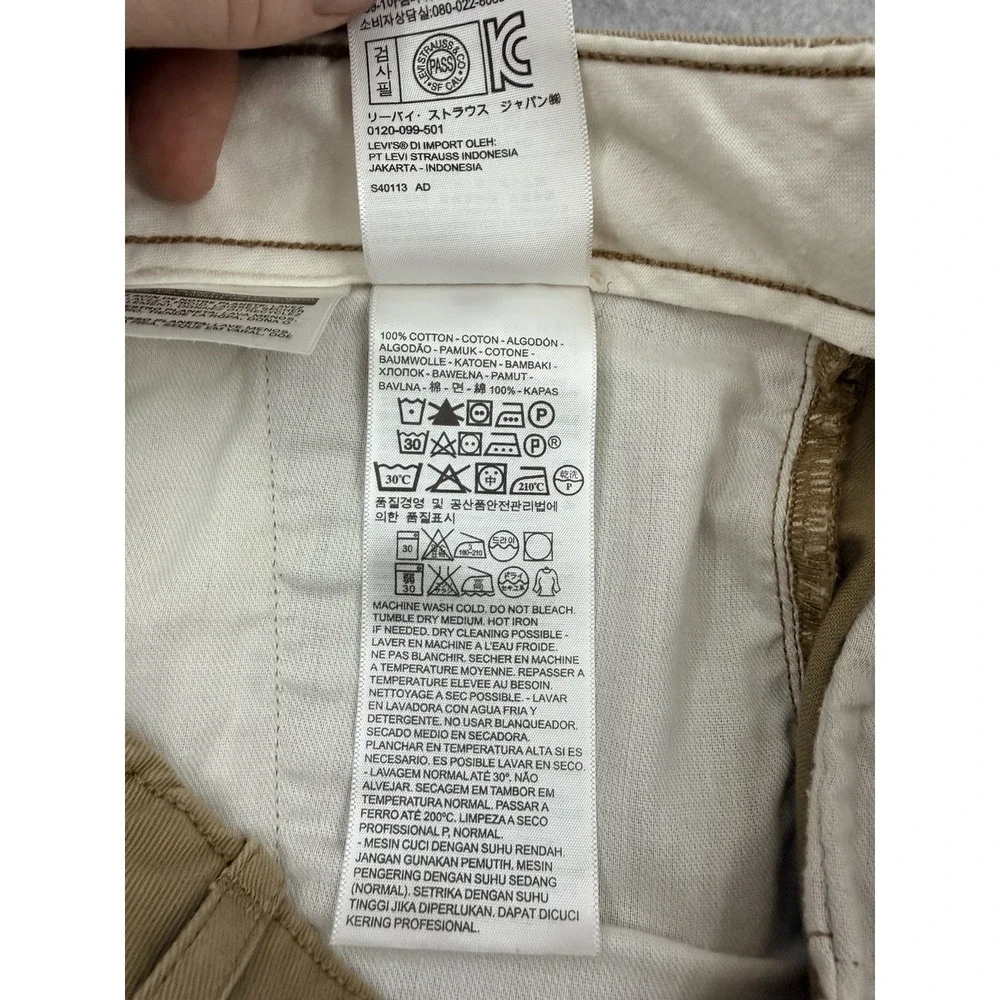 Levi Strauss & Co Mens Khaki Chino Pants Straight Leg, White Tab,‎ 55688, 32x32